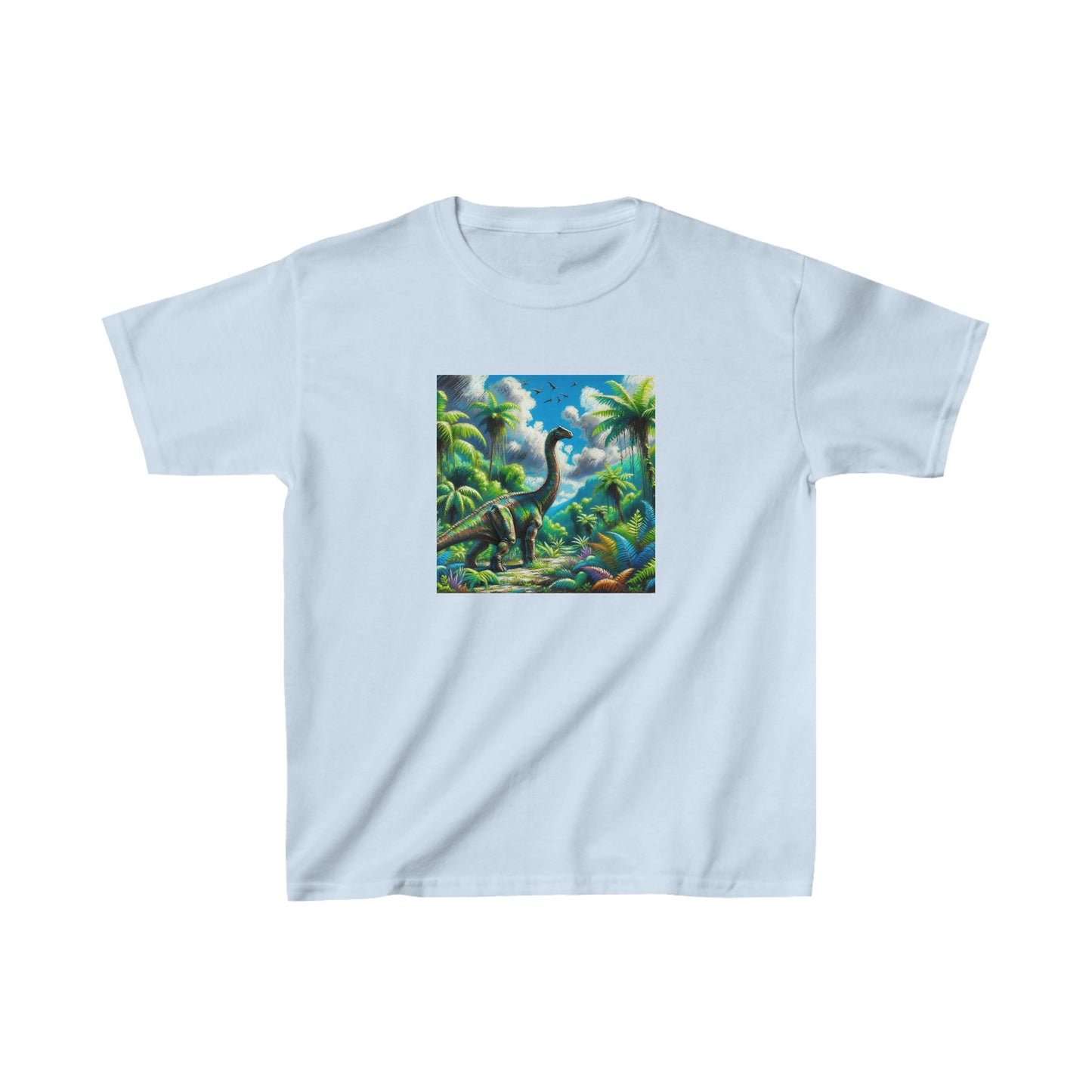 Diplodocus dinosaur, oil pastel, Kids Heavy Cotton™ Tee