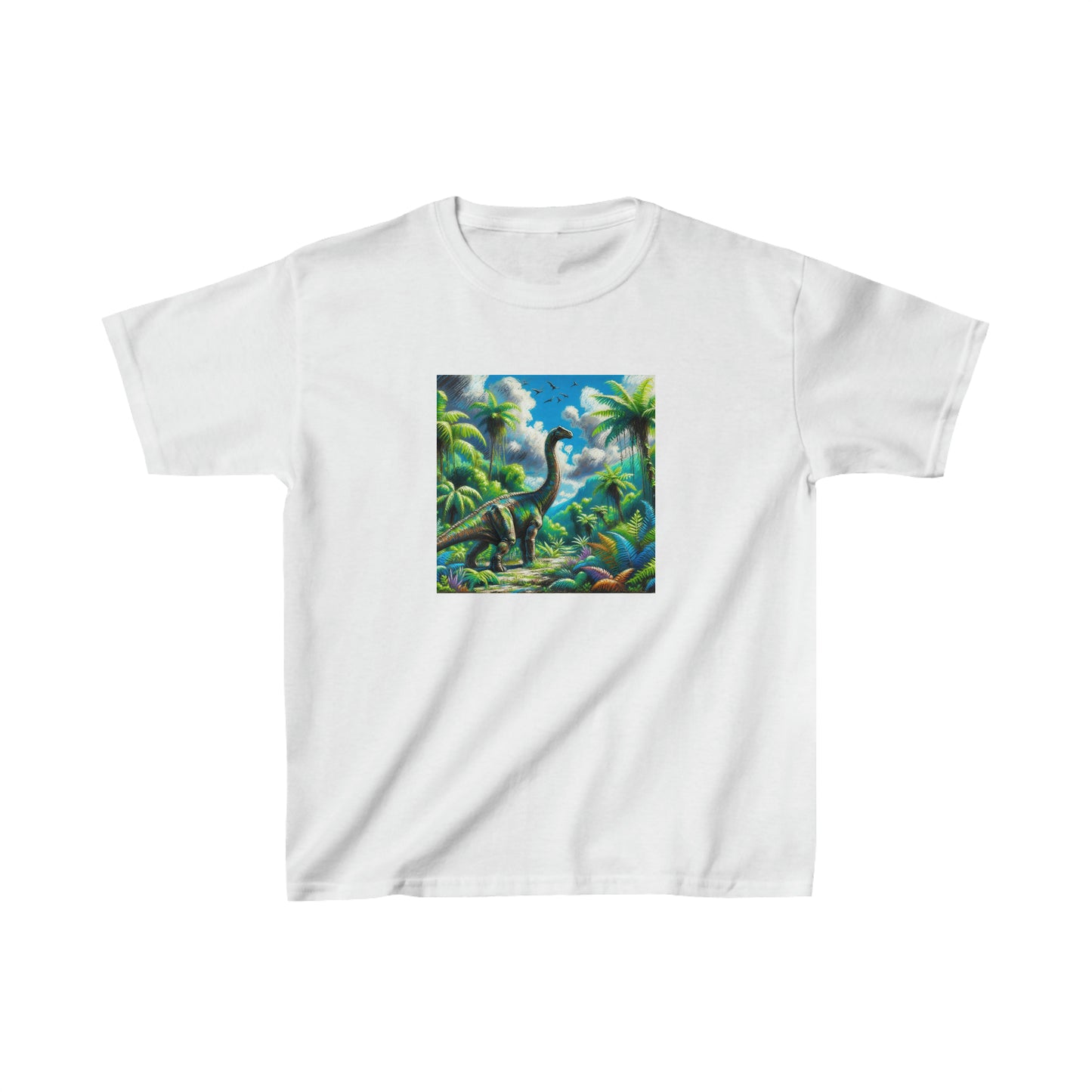 Diplodocus dinosaur, oil pastel, Kids Heavy Cotton™ Tee