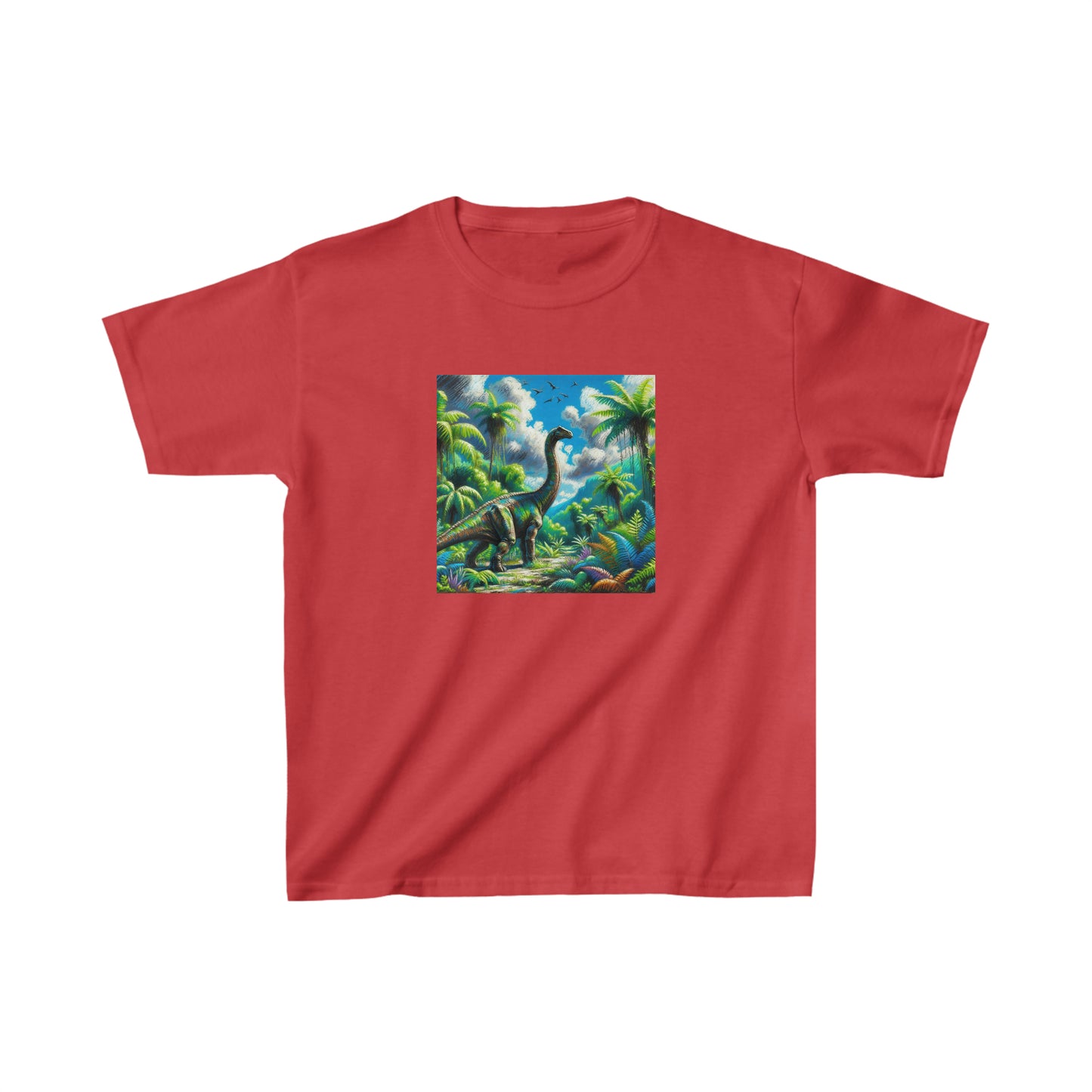 Diplodocus dinosaur, oil pastel, Kids Heavy Cotton™ Tee