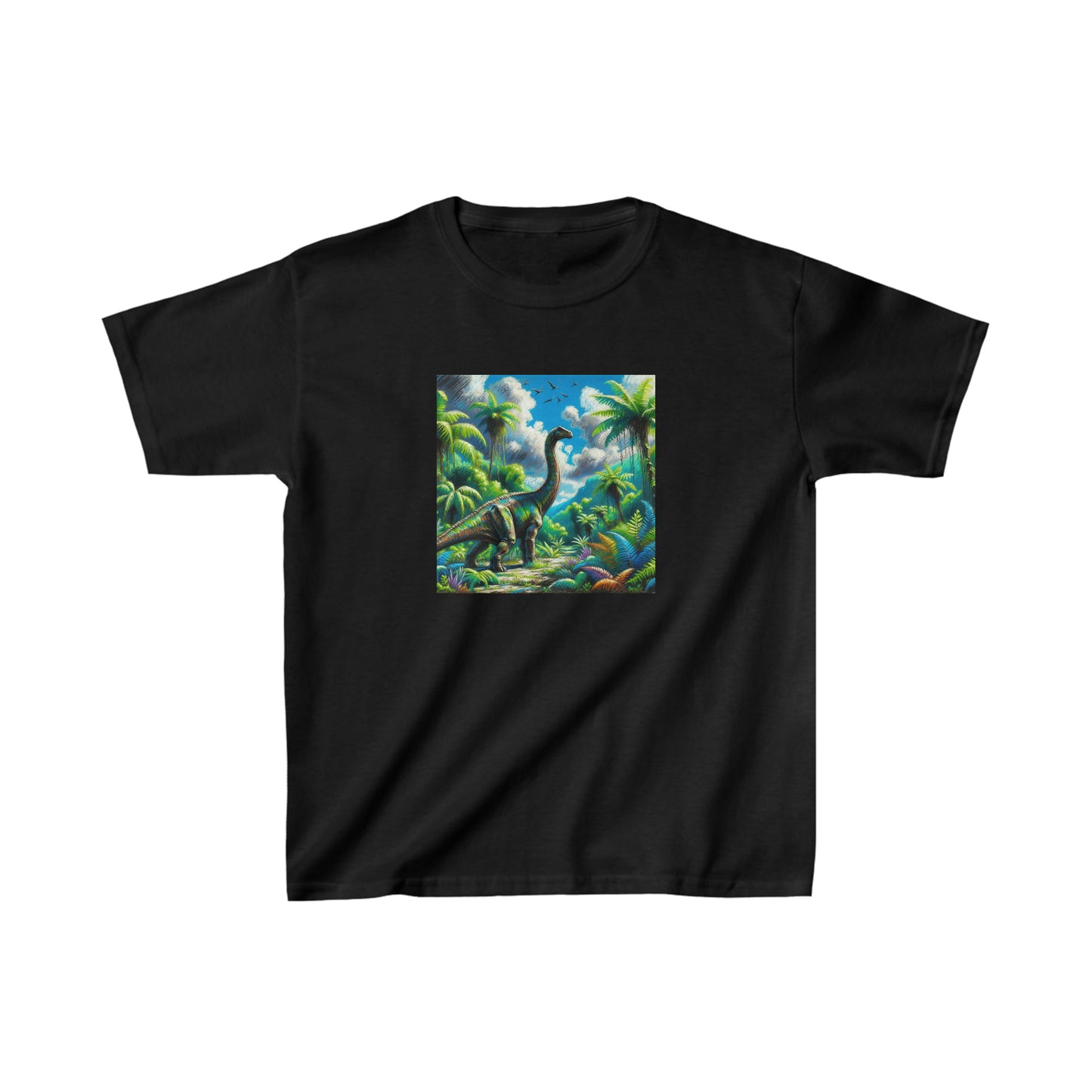 Diplodocus dinosaur, oil pastel, Kids Heavy Cotton™ Tee