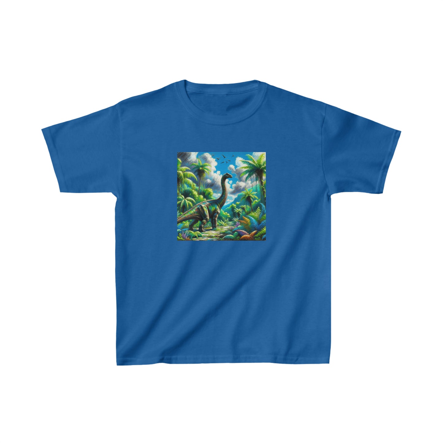 Diplodocus dinosaur, oil pastel, Kids Heavy Cotton™ Tee