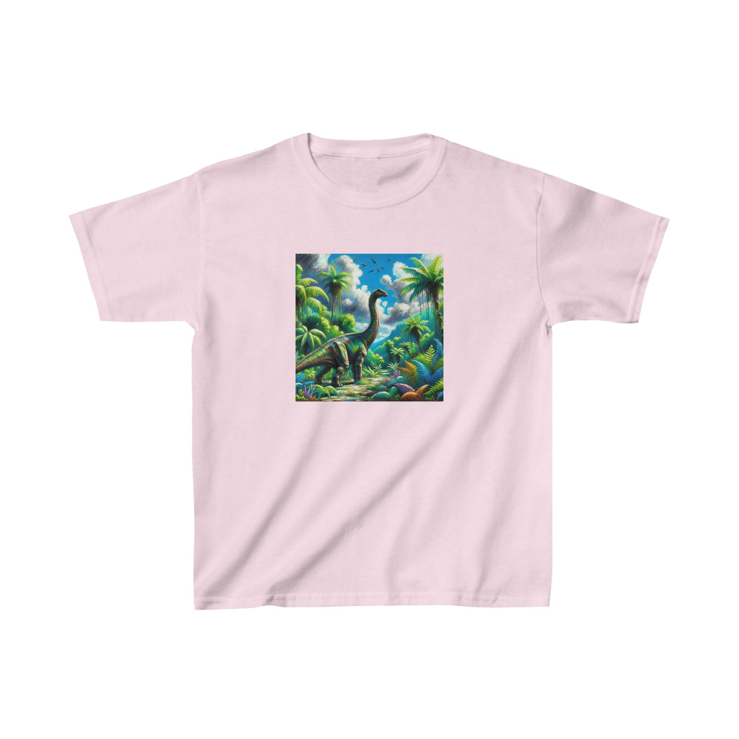 Diplodocus dinosaur, oil pastel, Kids Heavy Cotton™ Tee