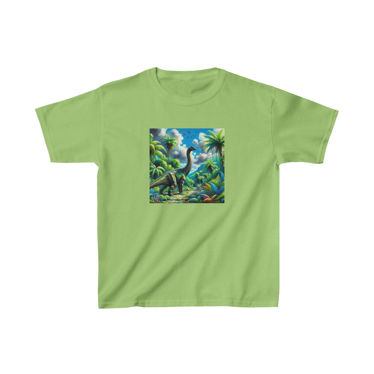 Diplodocus dinosaur, oil pastel, Kids Heavy Cotton™ Tee