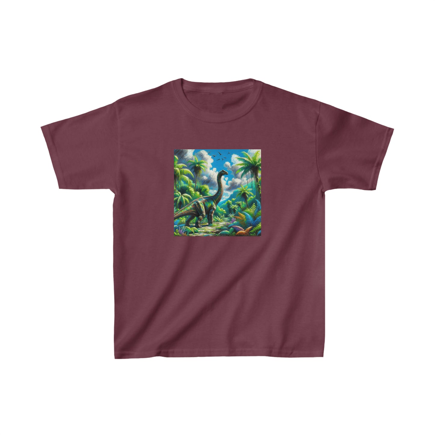Diplodocus dinosaur, oil pastel, Kids Heavy Cotton™ Tee