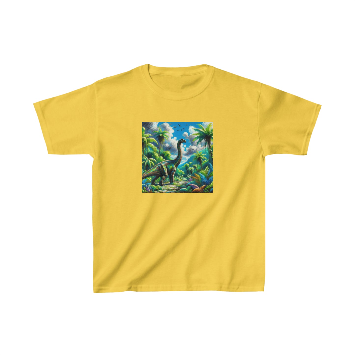 Diplodocus dinosaur, oil pastel, Kids Heavy Cotton™ Tee