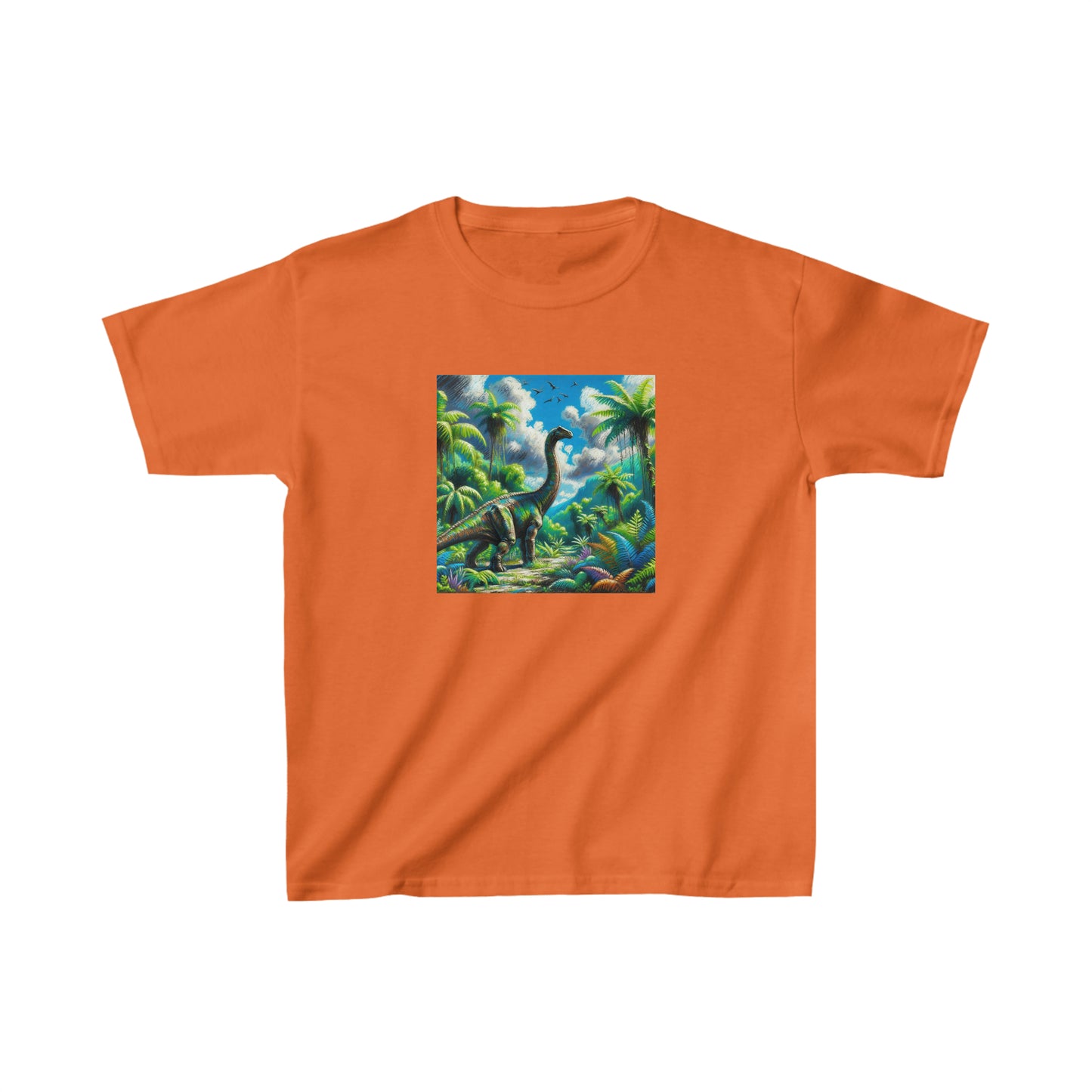 Diplodocus dinosaur, oil pastel, Kids Heavy Cotton™ Tee