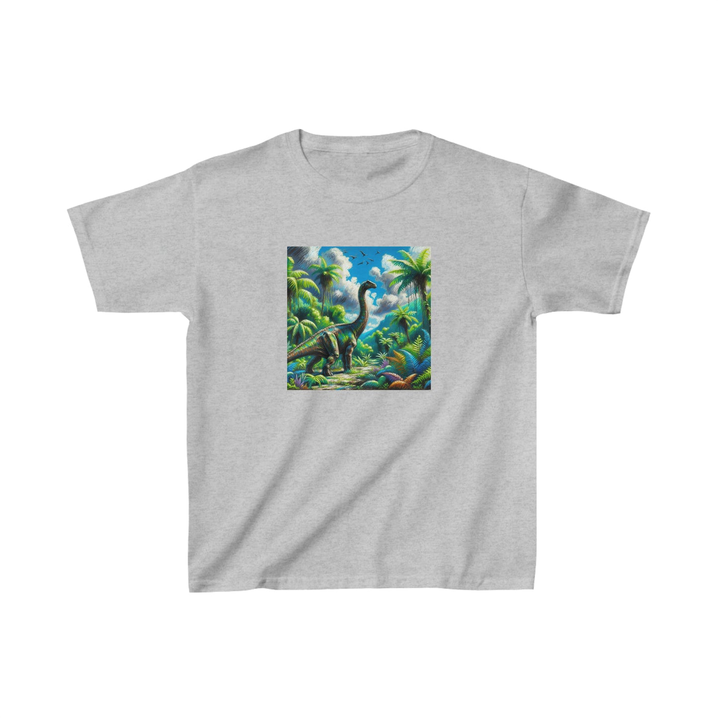 Diplodocus dinosaur, oil pastel, Kids Heavy Cotton™ Tee