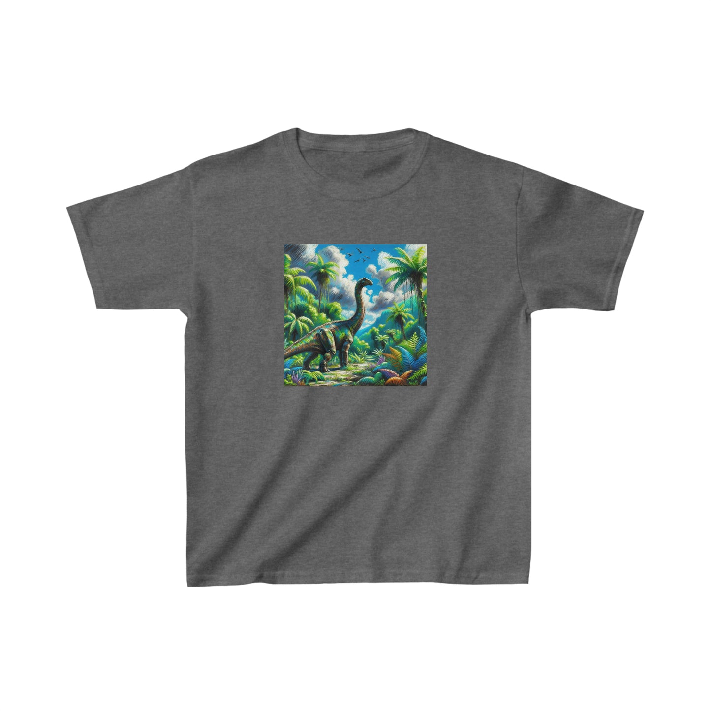 Diplodocus dinosaur, oil pastel, Kids Heavy Cotton™ Tee