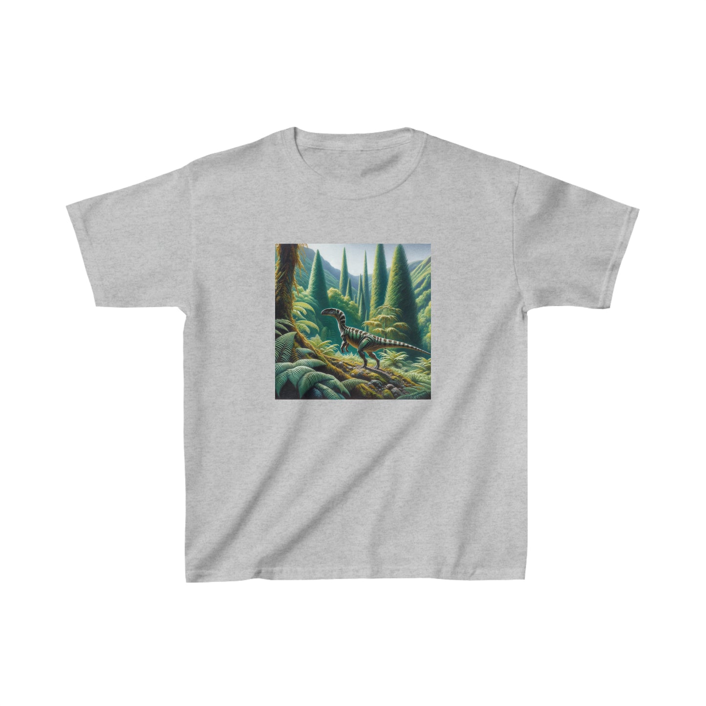 Coelophysis dinosaur, oil pastel, Kids Heavy Cotton™ Tee