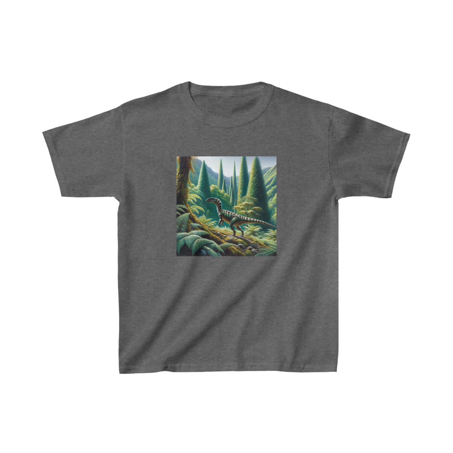 Coelophysis dinosaur, oil pastel, Kids Heavy Cotton™ Tee