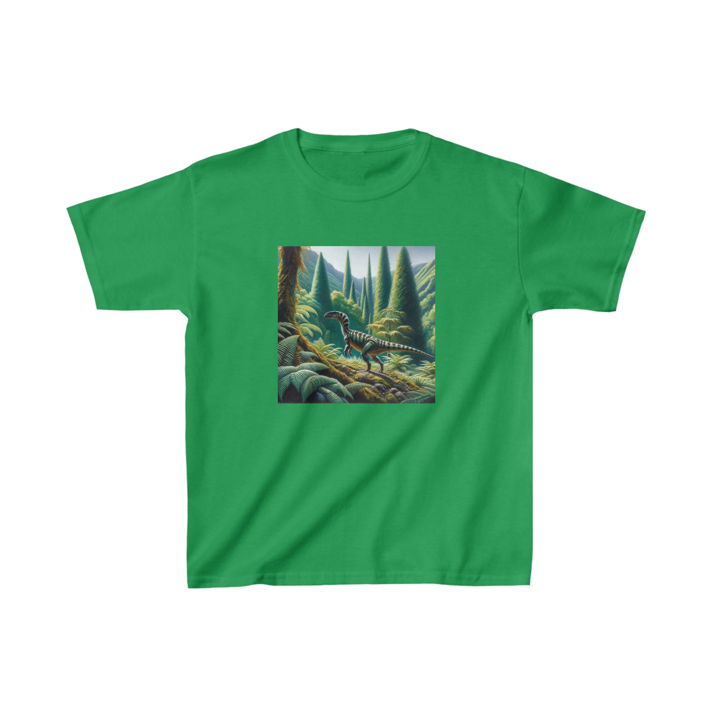 Coelophysis dinosaur, oil pastel, Kids Heavy Cotton™ Tee
