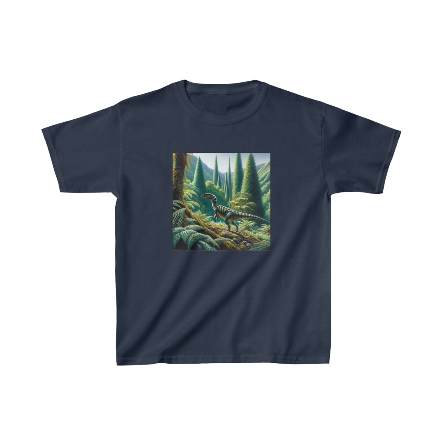 Coelophysis dinosaur, oil pastel, Kids Heavy Cotton™ Tee