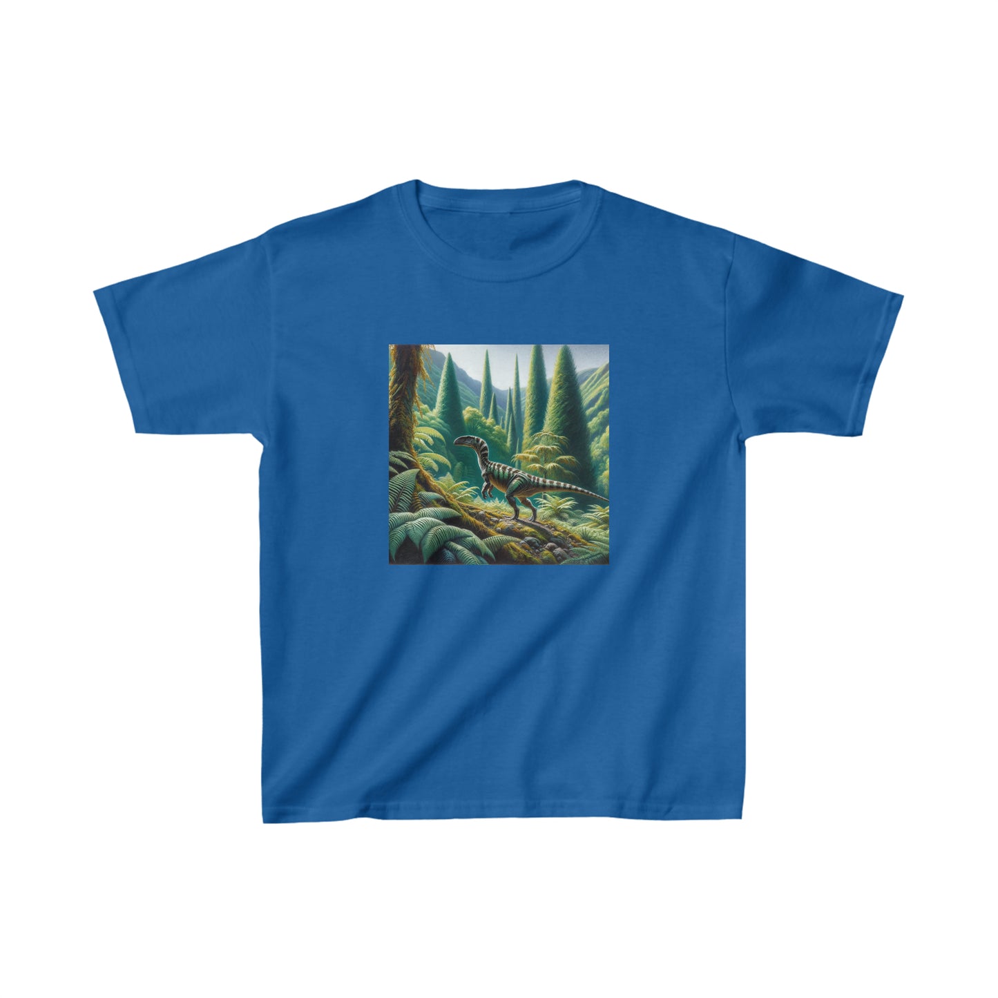 Coelophysis dinosaur, oil pastel, Kids Heavy Cotton™ Tee