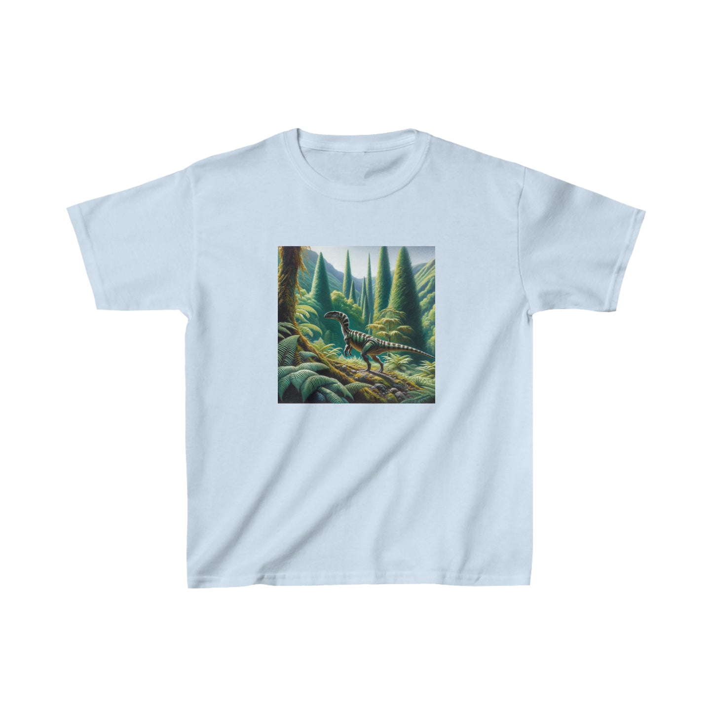 Coelophysis dinosaur, oil pastel, Kids Heavy Cotton™ Tee