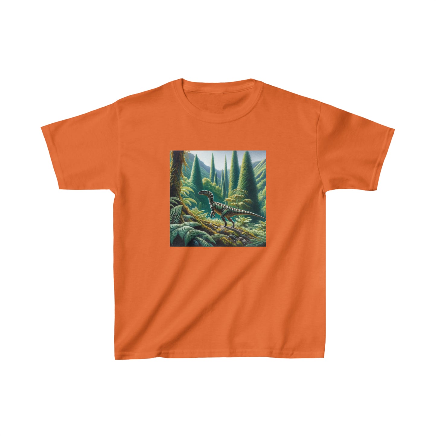 Coelophysis dinosaur, oil pastel, Kids Heavy Cotton™ Tee