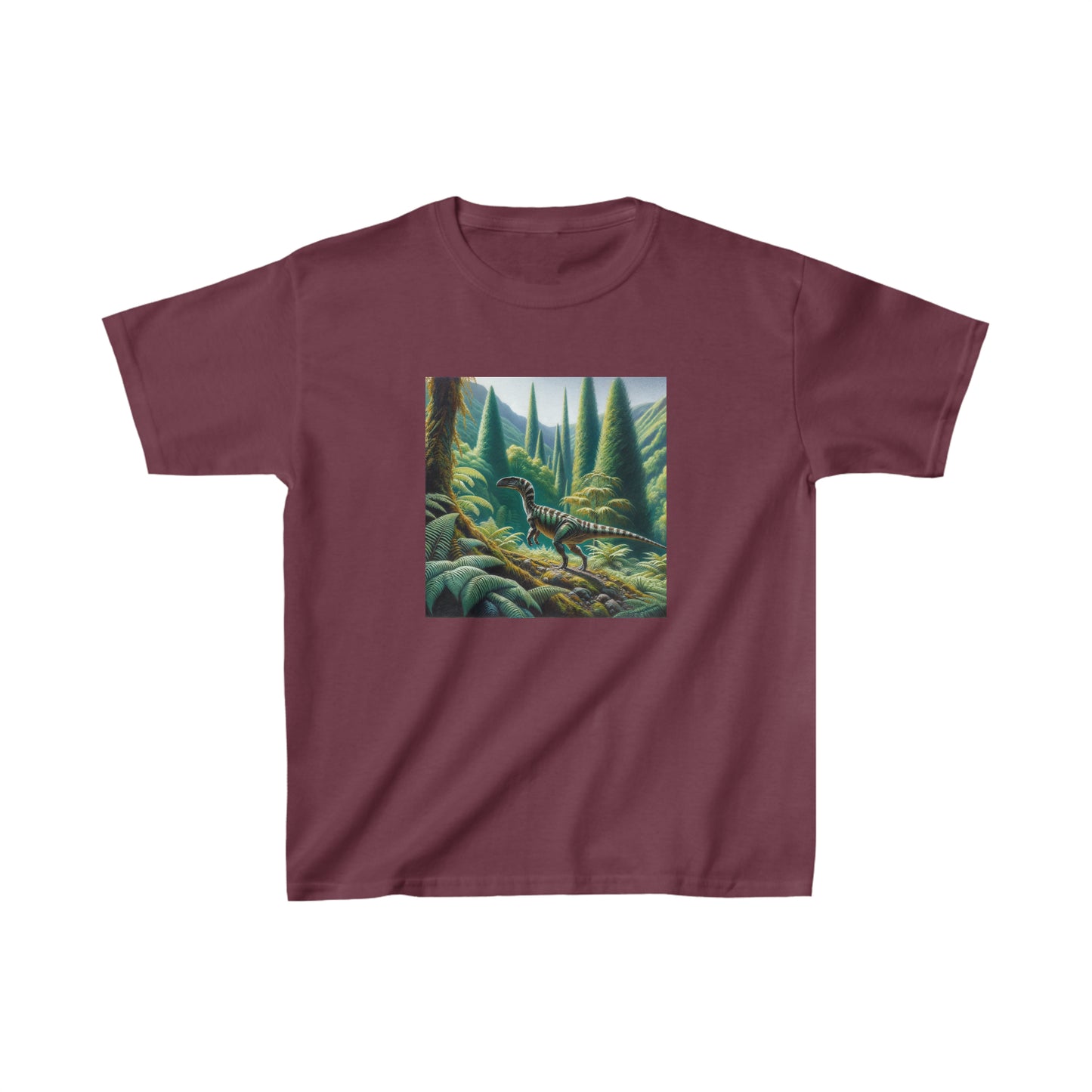 Coelophysis dinosaur, oil pastel, Kids Heavy Cotton™ Tee