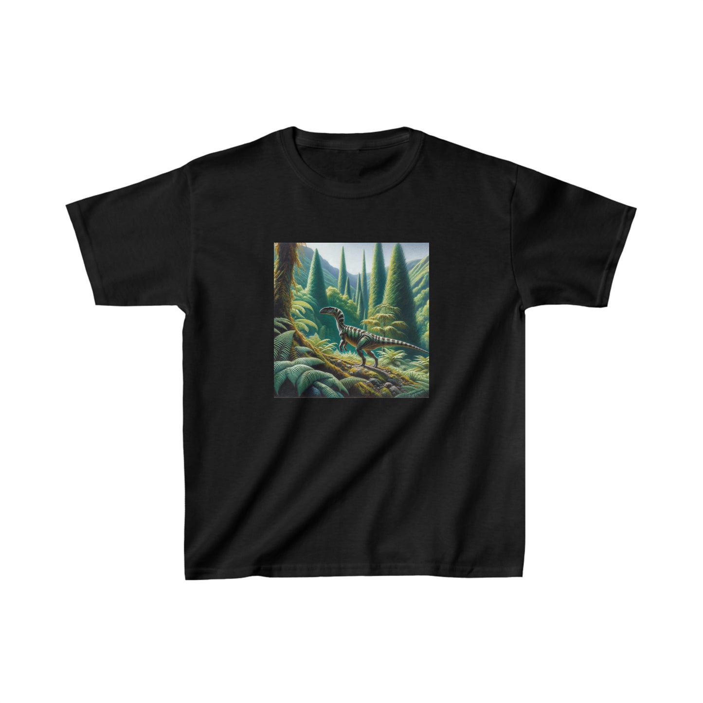 Coelophysis dinosaur, oil pastel, Kids Heavy Cotton™ Tee