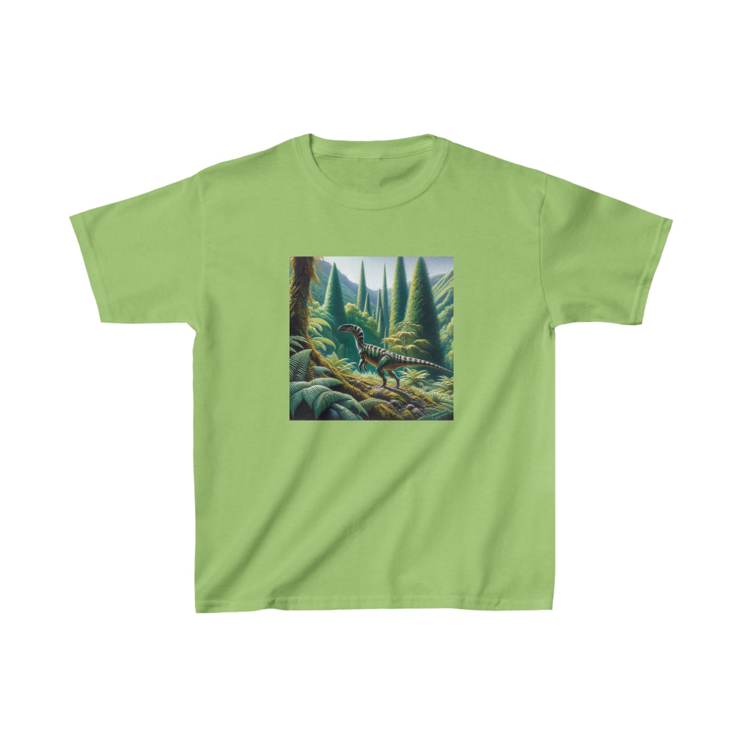 Coelophysis dinosaur, oil pastel, Kids Heavy Cotton™ Tee