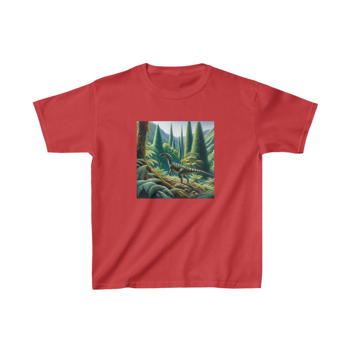 Coelophysis dinosaur, oil pastel, Kids Heavy Cotton™ Tee