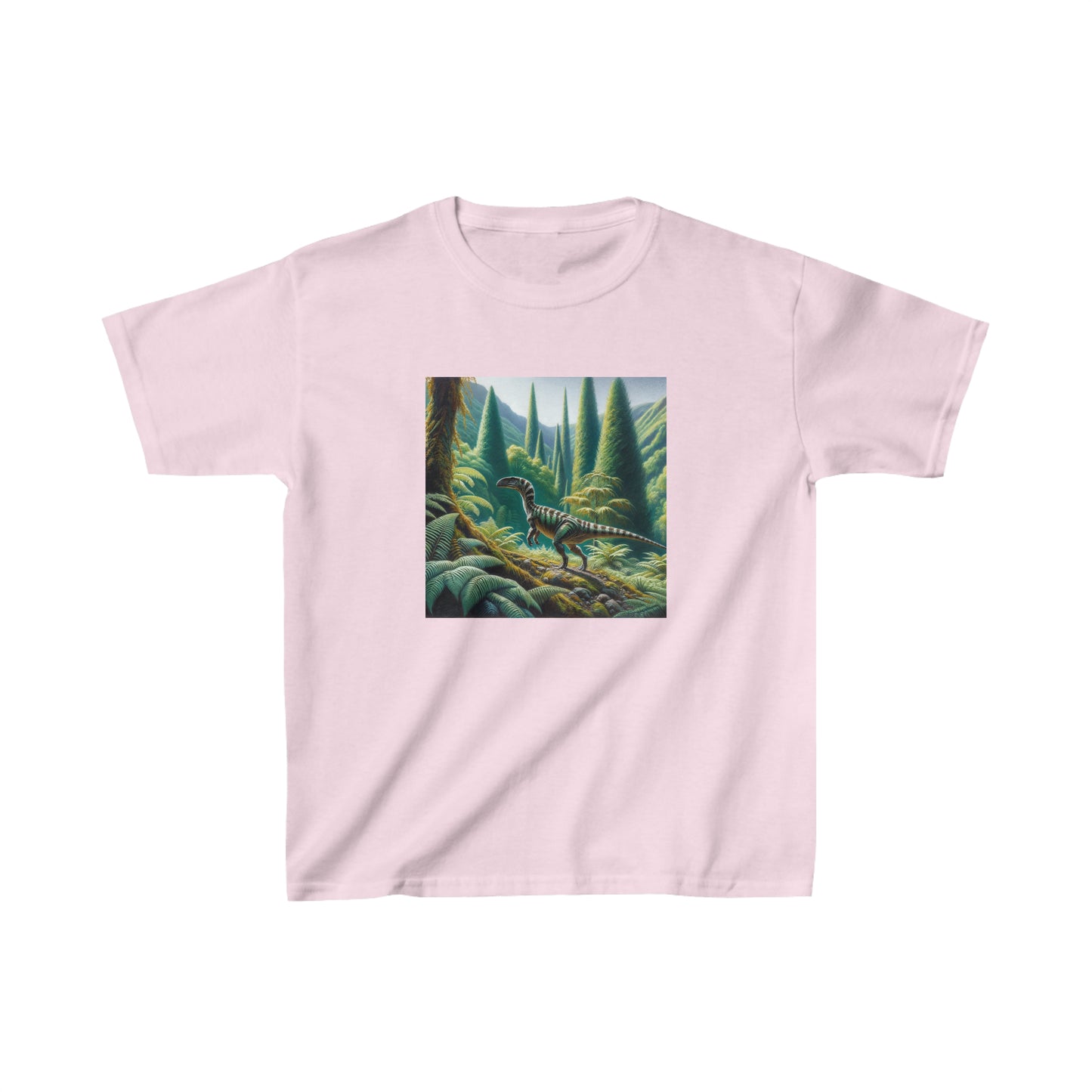 Coelophysis dinosaur, oil pastel, Kids Heavy Cotton™ Tee