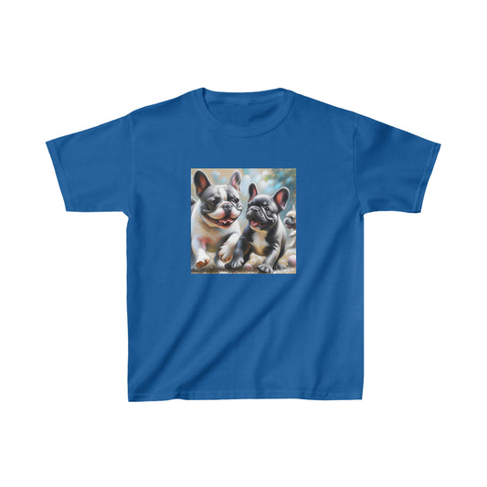 Frenchies, oil pastel, Kids Heavy Cotton™ Tee