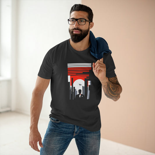 Minimalist, high-constrast, Men's Staple Tee