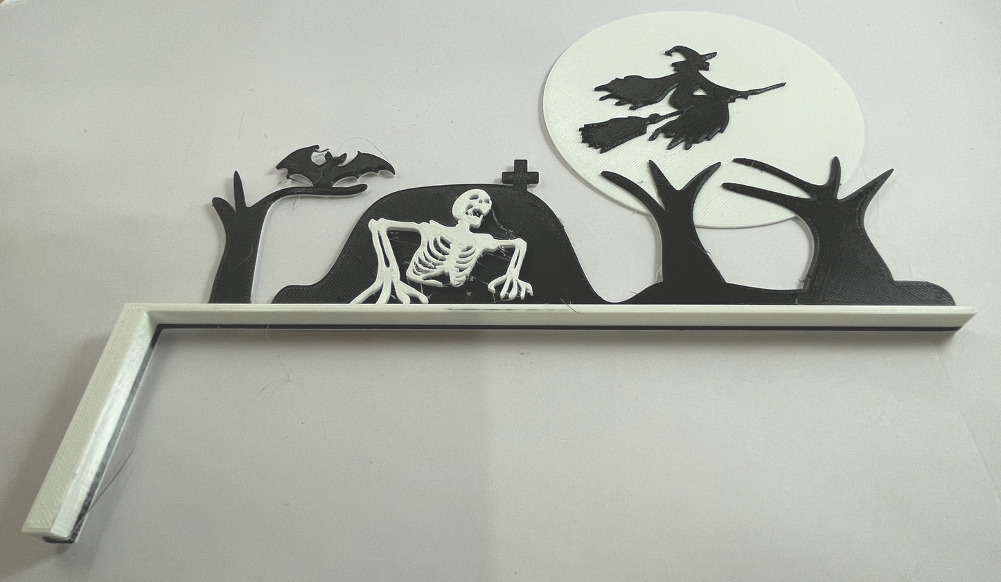 Halloween Skeleton and Witch Door Frame Decoration